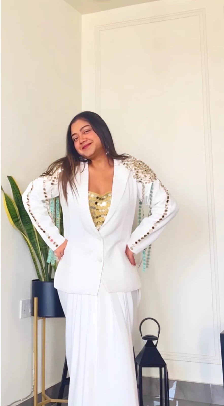 2 Piece Co-ord Set with Mirror Work with PANTS/ SKIRT