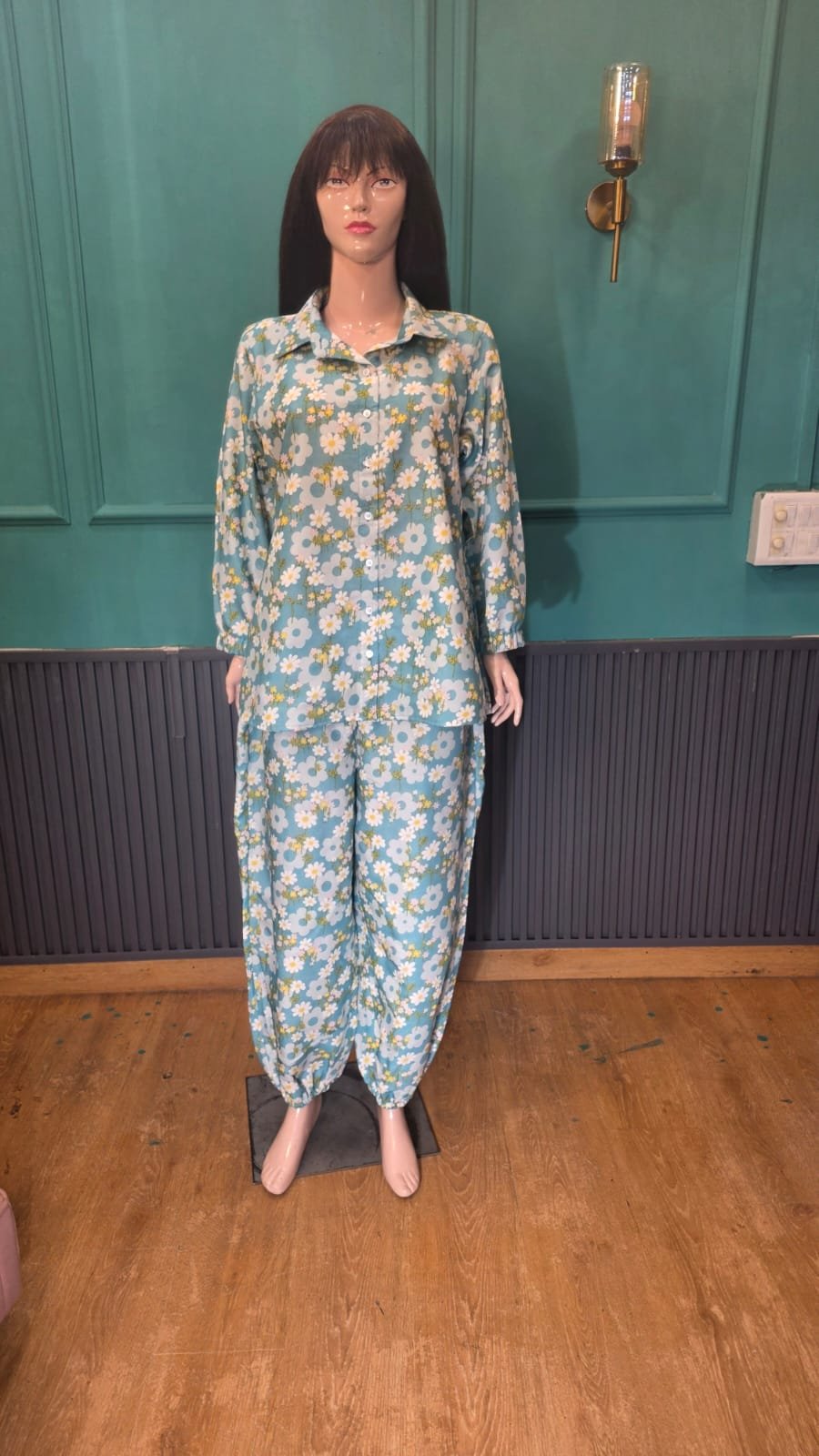 Blue daisy bloom printed co-ord set